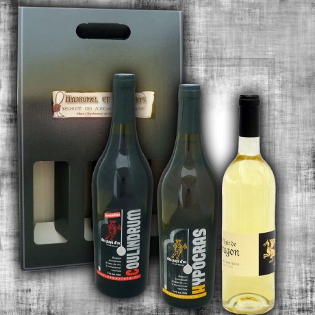 Gift box white Hypocras,mead Elixir de Dragon and Coulindrum