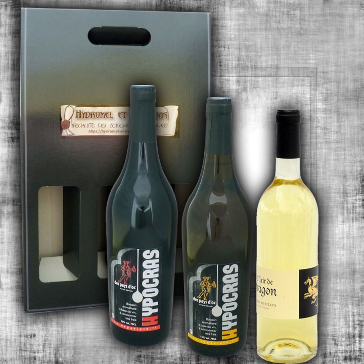 Coffret Hypocras blanc et rouge et Elixir de Dragon