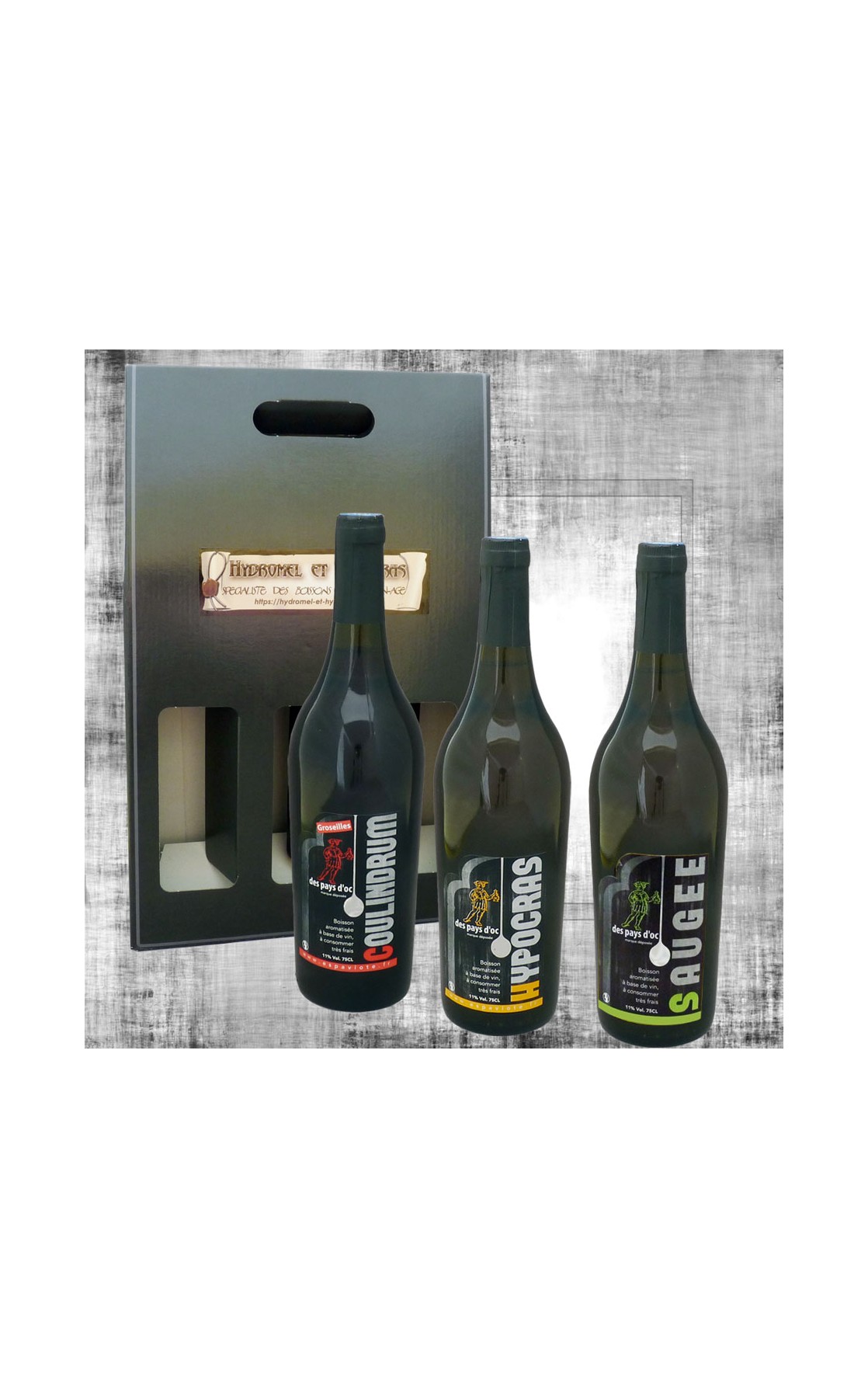 Gift box spicy white wine, fruit wine and sweet wine