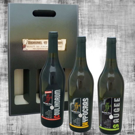 Coffret vin épicé blanc, vin au fruit et vin doux