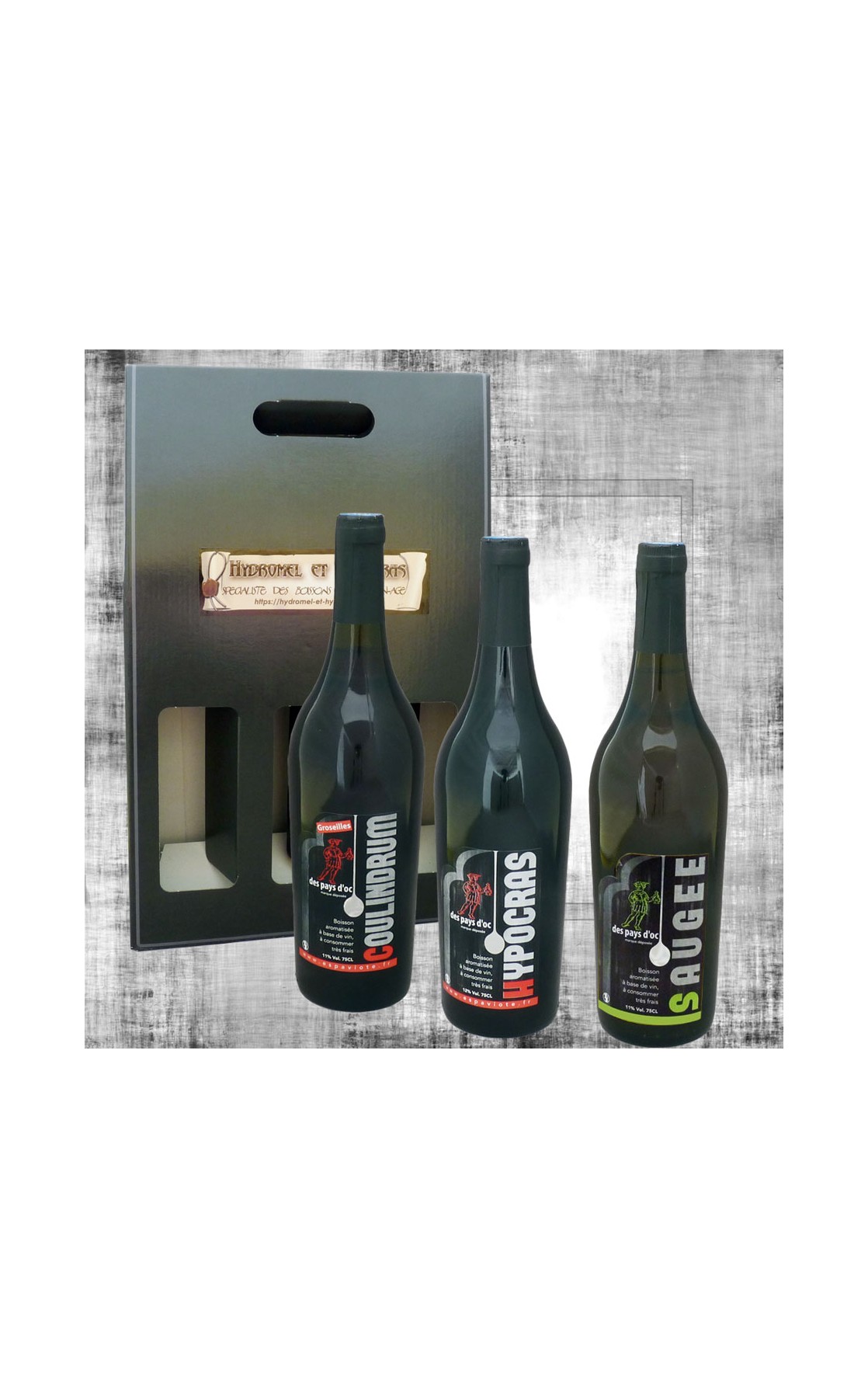 Gift box spicy red wine, fruit wine and sweet wine