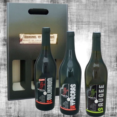 Coffret vin épicé rouge, vin au fruit et vin doux