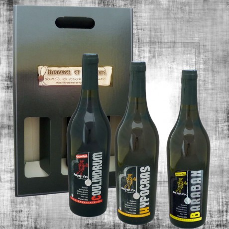 Coffret Hypocras blanc, Coulindrum et Baraban 75cl