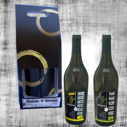 Gift box with 2 wines with plants 75cl