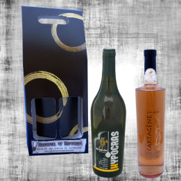 Gift box Hypocras white and cartagena 75cl