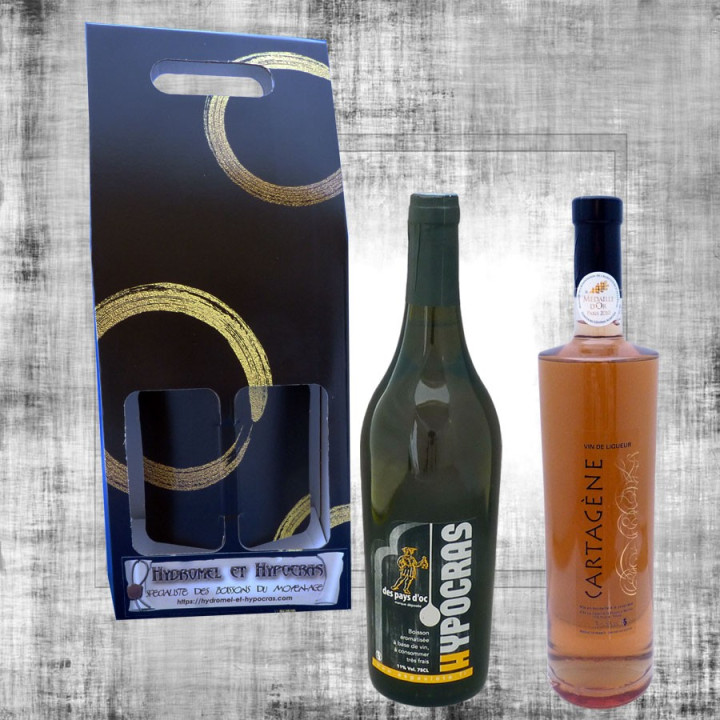 Gift box Hypocras white and cartagena 75cl