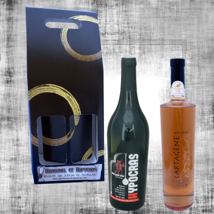 Gift box red Hypocras and cartagena 75cl