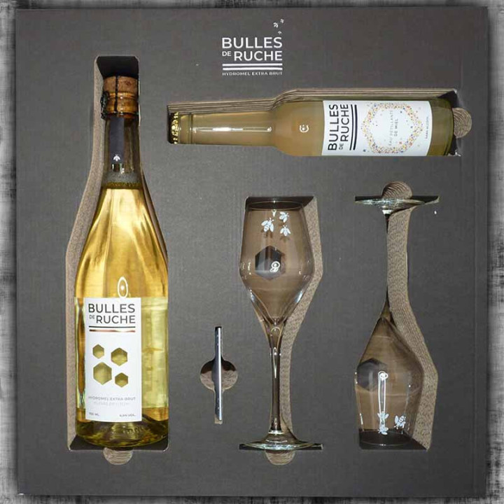 Hive Bubbles Gift Set Litchi Flowers/Sparkling Honey Water