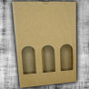 Empty sienna-coloured canelé box for 3 bottles 25/30cl