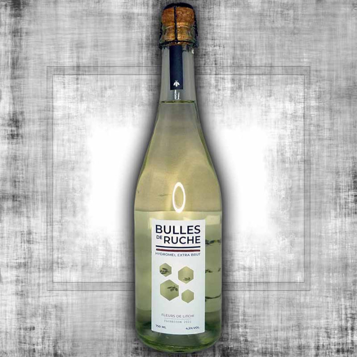 Hydromel pétillant extra brut Fleurs de litchi 75cl 4,5% Vol