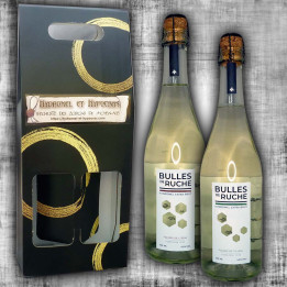 Gift box 2 bulles de Ruche Extra Brut Litchi et Tilleul 75cl