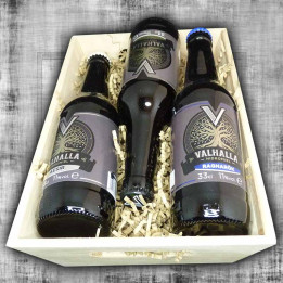 Wooden gift basket 3x33cl Mead Valhalla : Aesir - Tradicional - Ragnarök