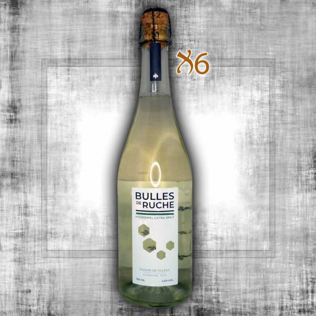 Lot de 6 Hydromels pétillants extra brut Fleurs de tilleul 75cl 4,5% Vol