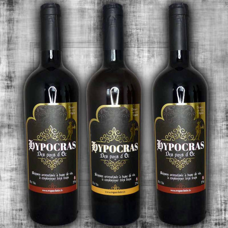 Lot de 2 hypocras rouge et un blanc 75cl