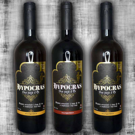 Lot de 2 hypocras blanc et un rouge 75cl