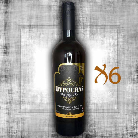 Lot de 6 hypocras blanc 75cl
