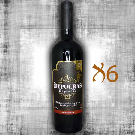 Lot de 6 hypocras rouge 75cl