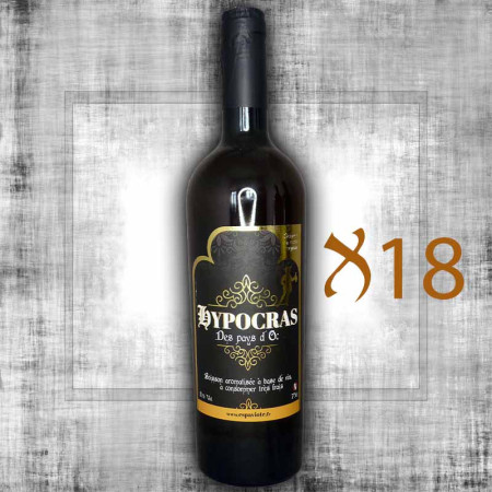 Méga lot de 18 hypocras blanc 75cl