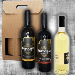 Gift box white and red Hypocras and mead Elixir de Dragon