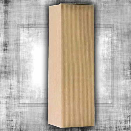Sienna-coloured canelé case for 1 bottle