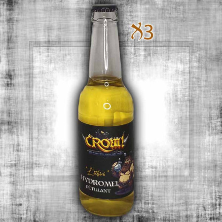 Set of 3 Crom l'éthéré sparkling meads, 33cl - Light and refreshing, 5% ABV