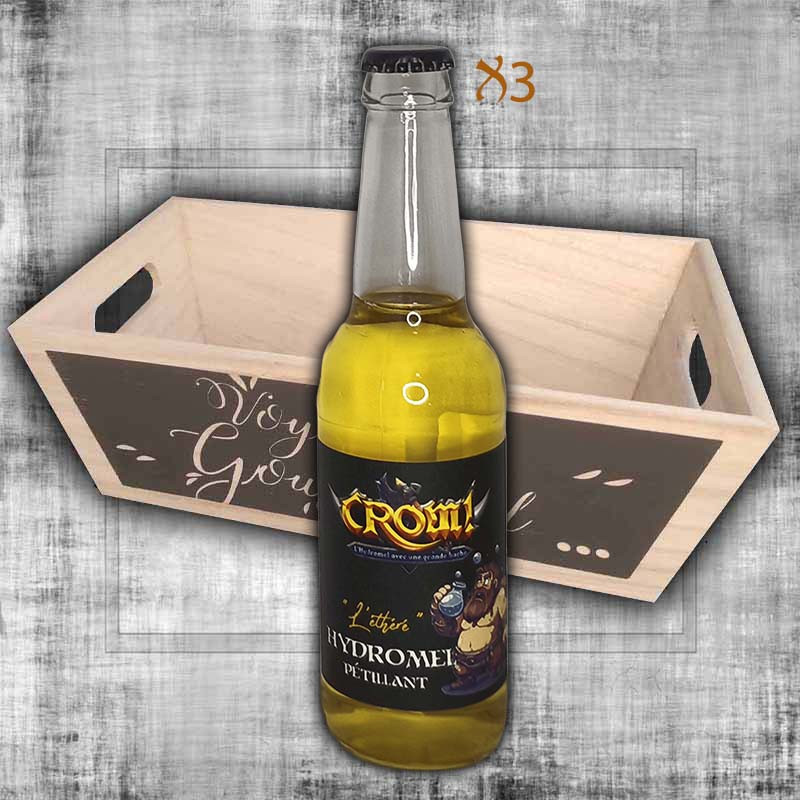 Coffret cadeau 2x33 cl de Crom ! L'éthéré l'hydromel pétillant